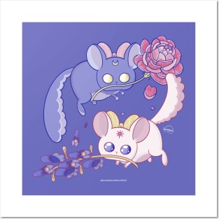 Kawaii Chinchillas Luna and Sol Posters and Art